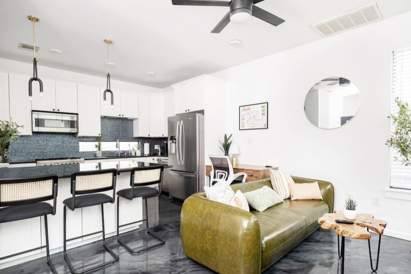 Gated modern Austin home with EV plug